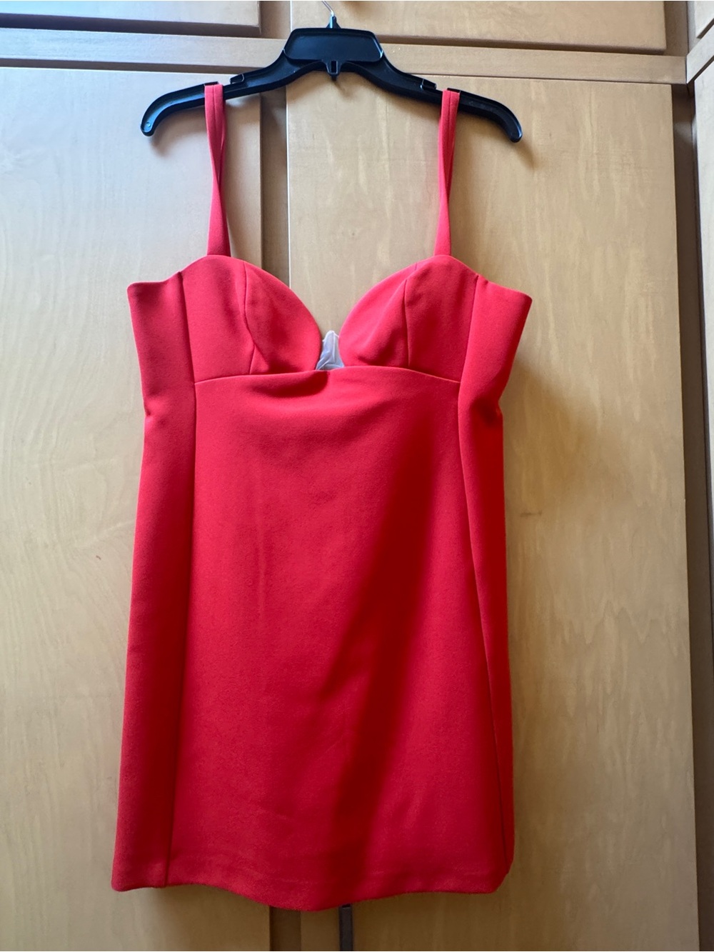 BCBGMaxAzria Red Spaghetti Strap Dress
